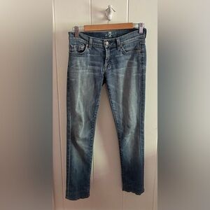 7 For All Mankind straight leg skinny low rise size 24